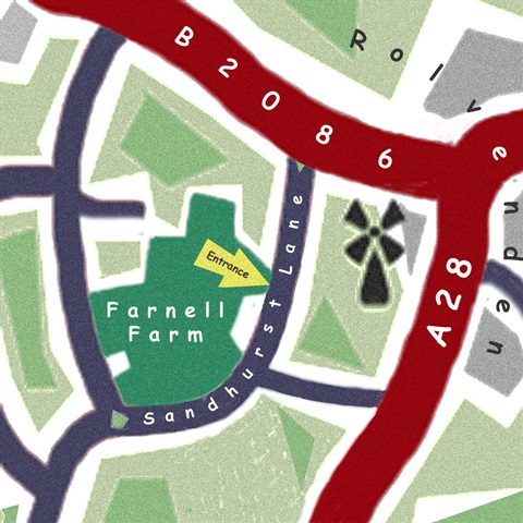 Farnell Farm Close Up Map