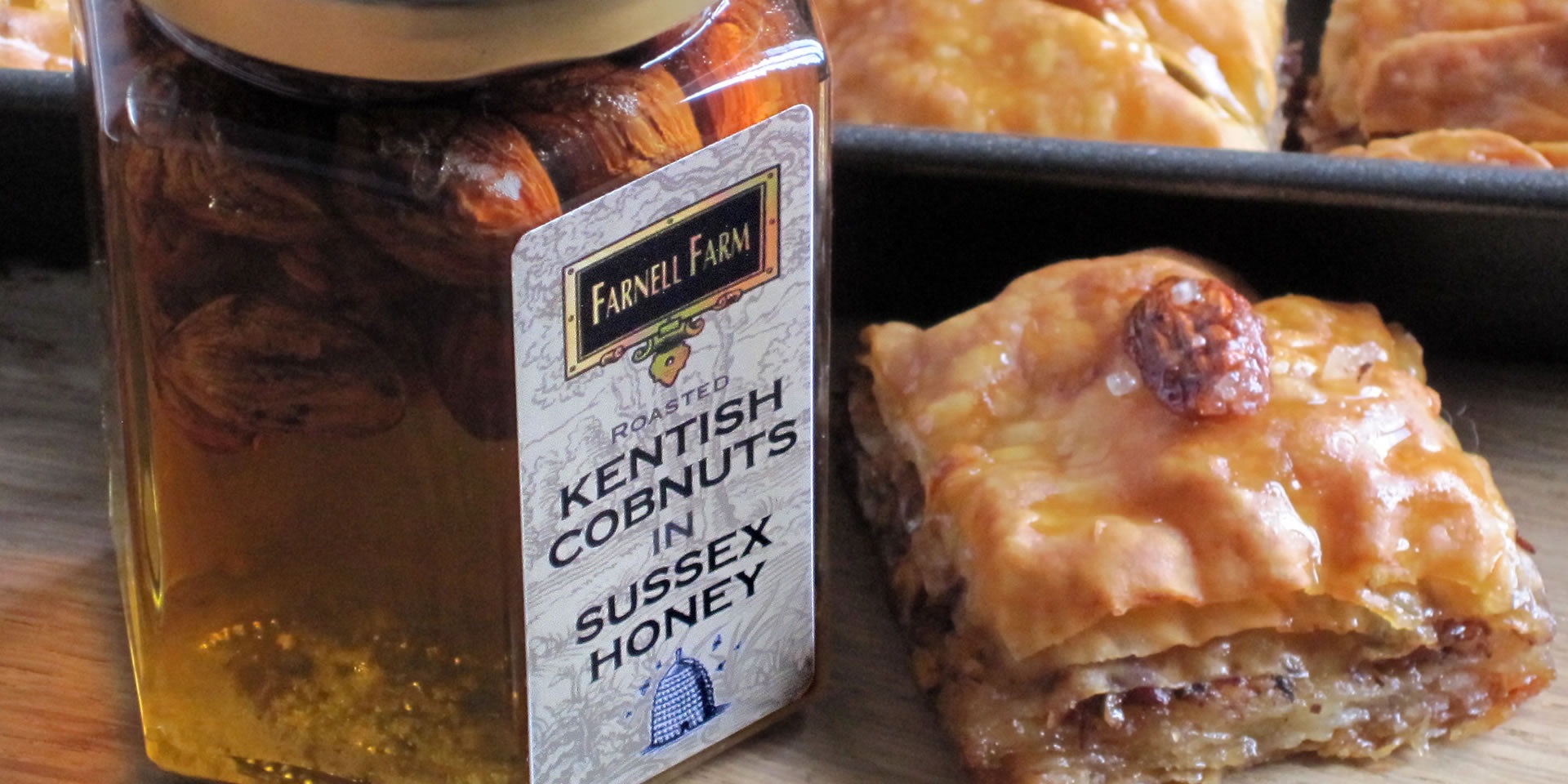 Baclava With Whole Roasted Kentish Cobnuts in Sussex Honey